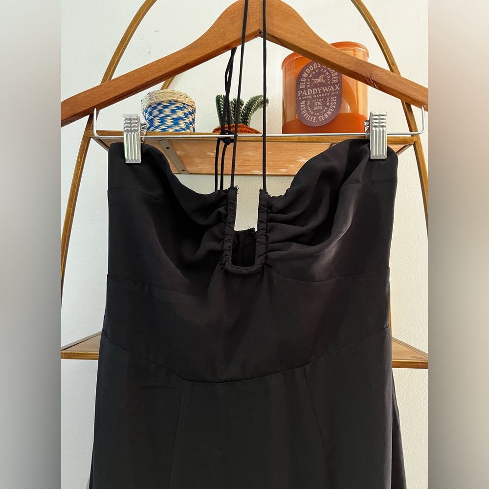 Abercrombie & Fitch Black Tie Neck Dress
